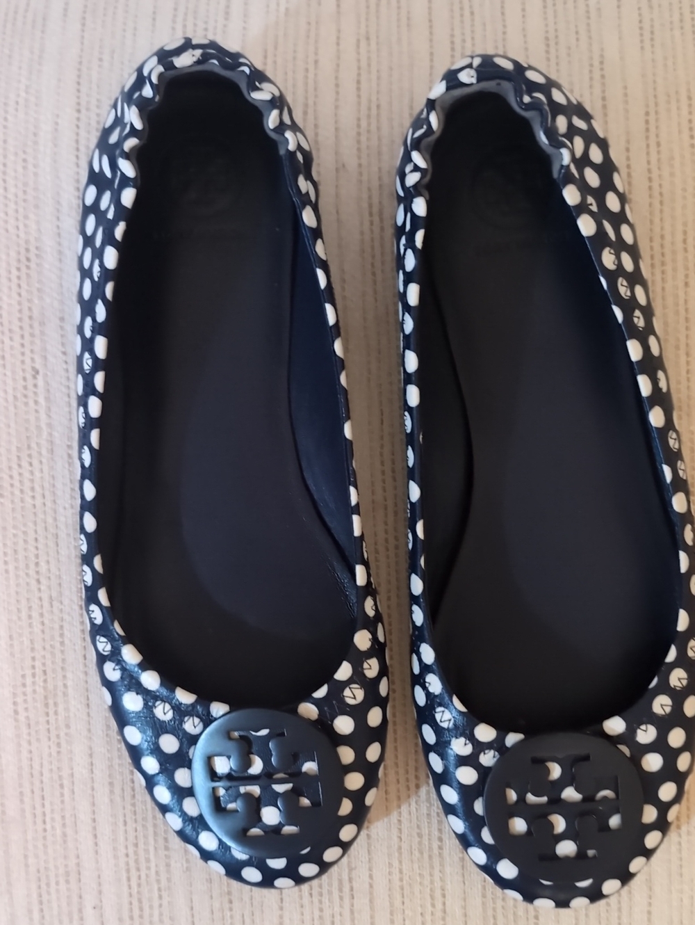 TORY BURCH Minnie Ballet  Polka Dot 8M - Picture 8 of 8